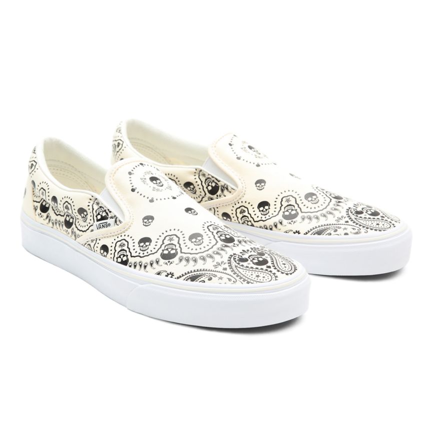 Vans Bandana Klasické Slip-On Topanky Biele | VN823A6CR02