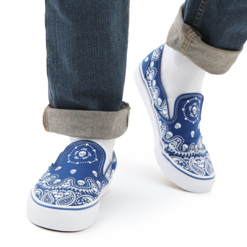 Vans Bandana Klasické Slip-On Topanky Modre | VN966B6UW73