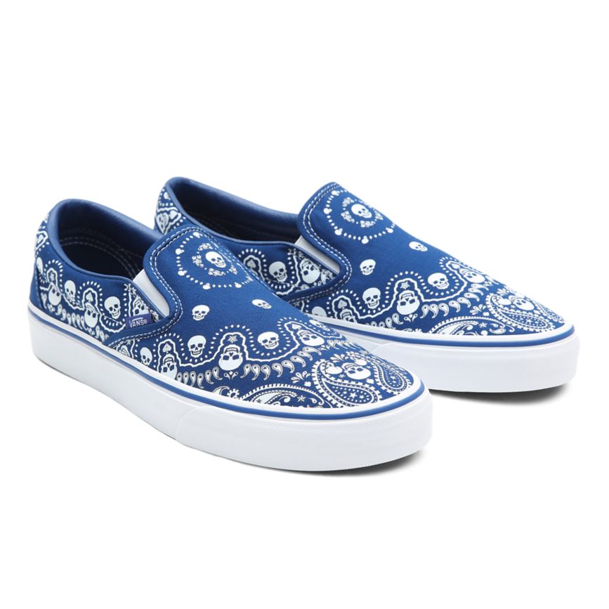 Vans Bandana Klasické Slip-On Topanky Modre | VN966B6UW73