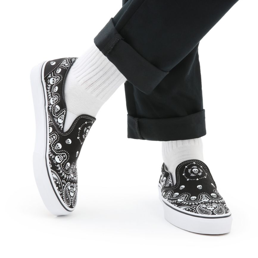Vans Bandana Klasické Slip-On Topanky Čierne | VN687S9BK08