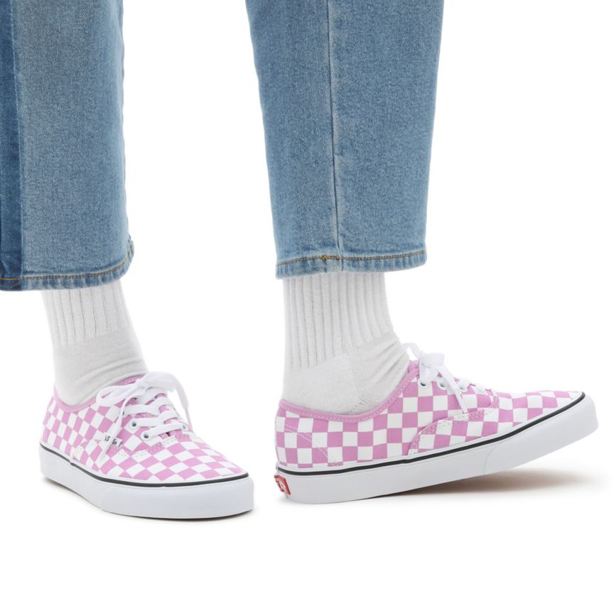 Vans Checkerboard Authentic Topanky Ruzove | VN045Q0AY74