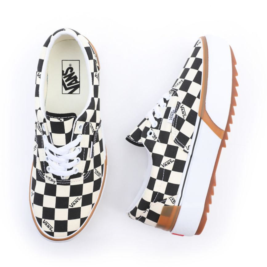 Vans Checkerboard Era Stacked Topanky Čierne | VN507E5UF24