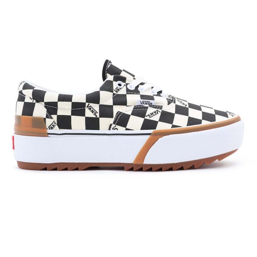 Vans Checkerboard Era Stacked Topanky Čierne | VN507E5UF24