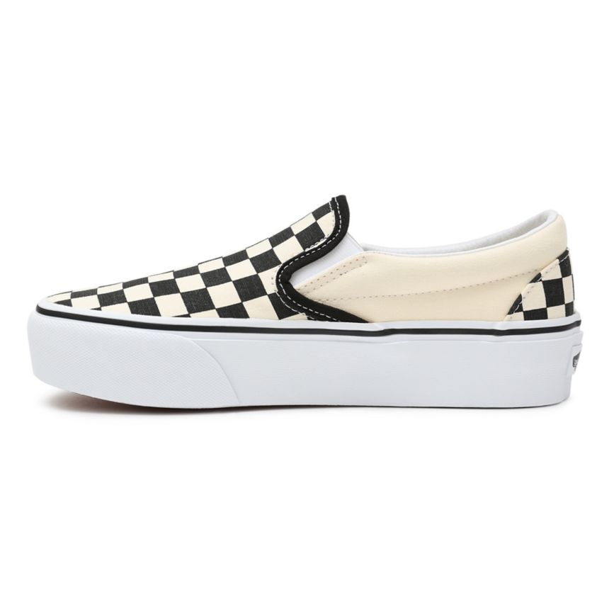 Vans Checkerboard Klasické Slip-On Platforme Topanky Čierne | VN004X1TZ65