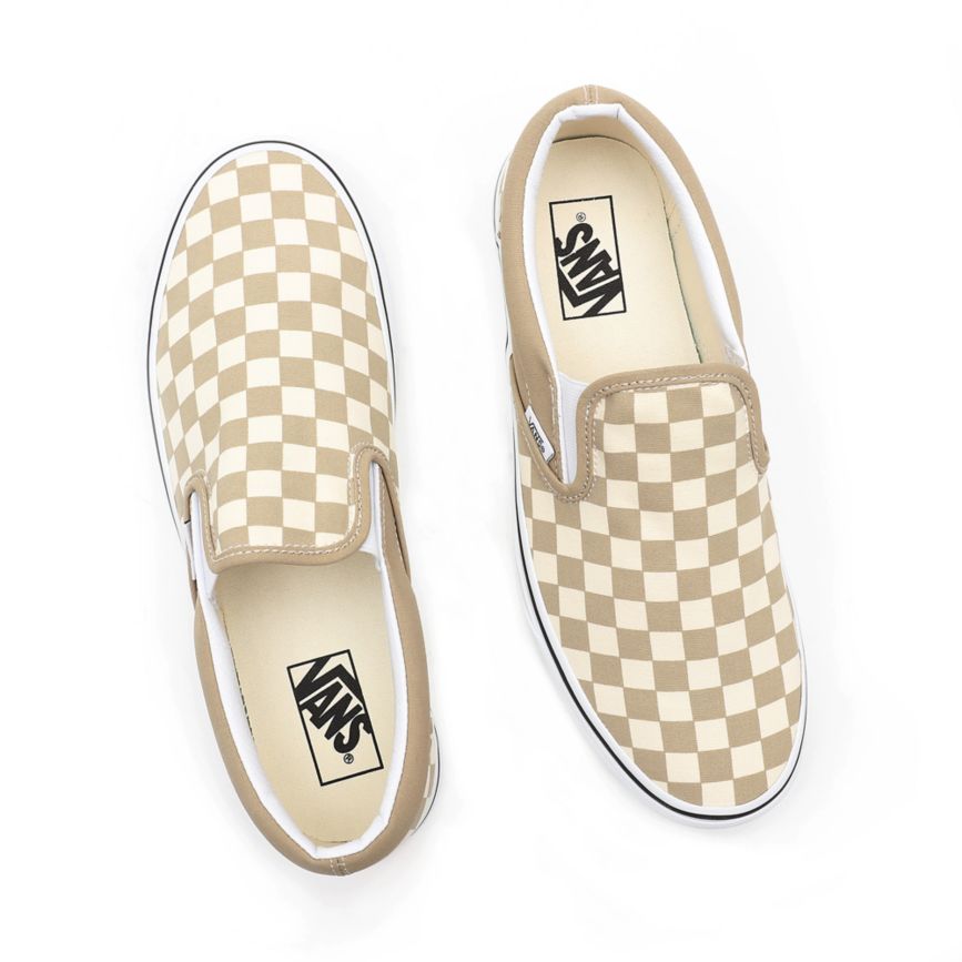Vans Checkerboard Klasické Slip-On Topanky Béžové | VN389D8MS31