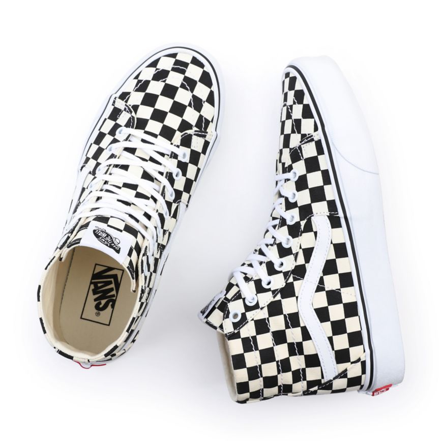 Vans Checkerboard Sk8-Hi Tapered Topanky Čierne | VN646B3FQ48