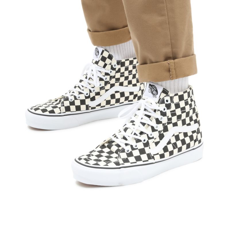 Vans Checkerboard Sk8-Hi Tapered Topanky Čierne | VN646B3FQ48