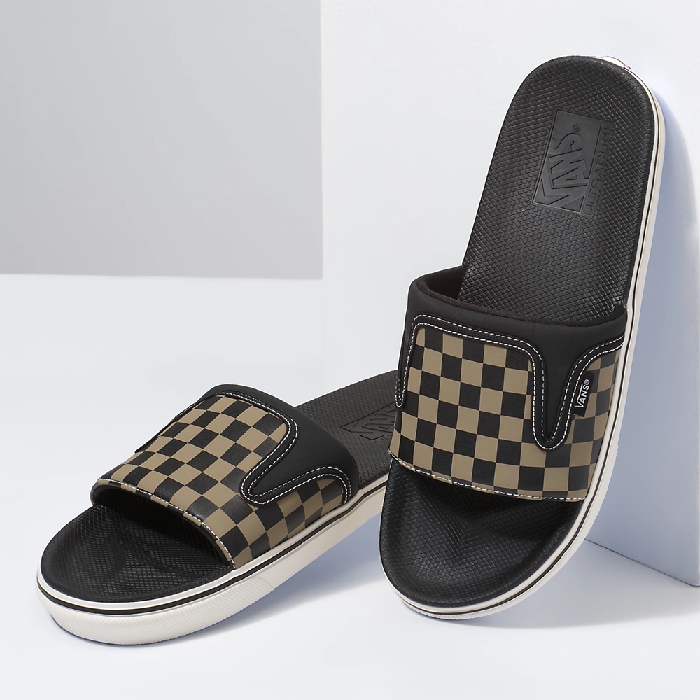 Vans Checkerboard Ultracush Slapky-On Čierne | VN661I4MW18
