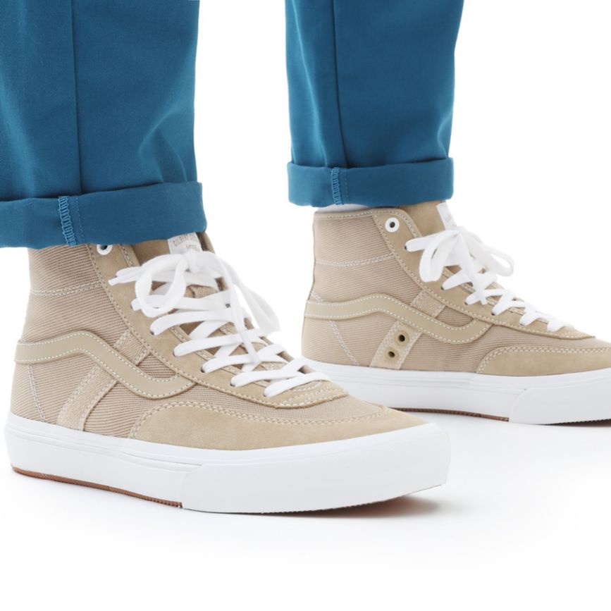 Vans Crockett High Pro Topanky Biele | VN019U5YN82