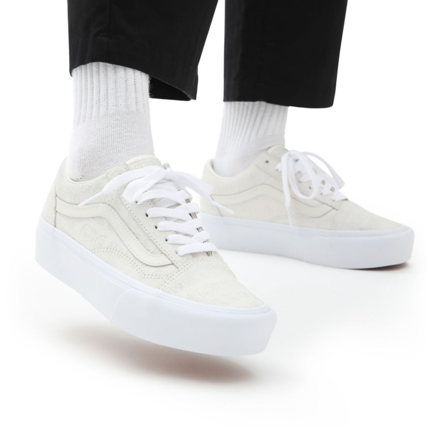 Vans Deboss Otw Old Skool Platforme Topanky Biele | VN386C0DQ72