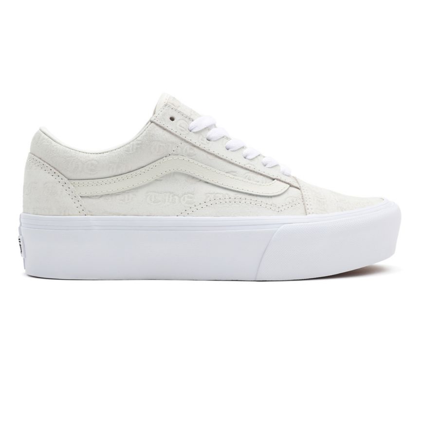 Vans Deboss Otw Old Skool Platforme Topanky Biele | VN386C0DQ72