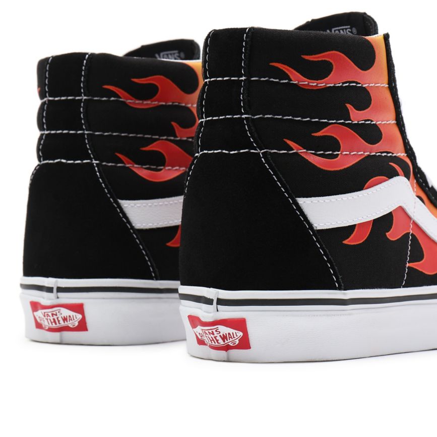Vans Flame Sk8-Hi Reissue Topanky Čierne | VN152N8CM87