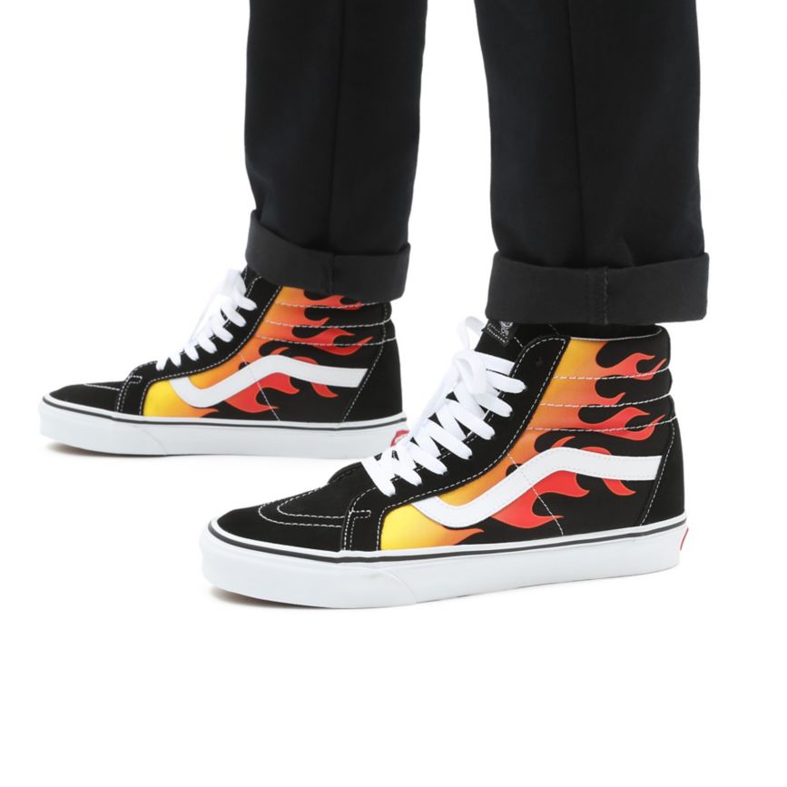 Vans Flame Sk8-Hi Reissue Topanky Čierne | VN726H0SZ61