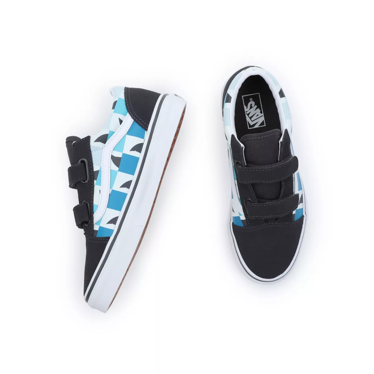 Vans Glow Checkerboard Sharks Old Skool Suchý Zips Topanky Čierne | VN963K2KC46