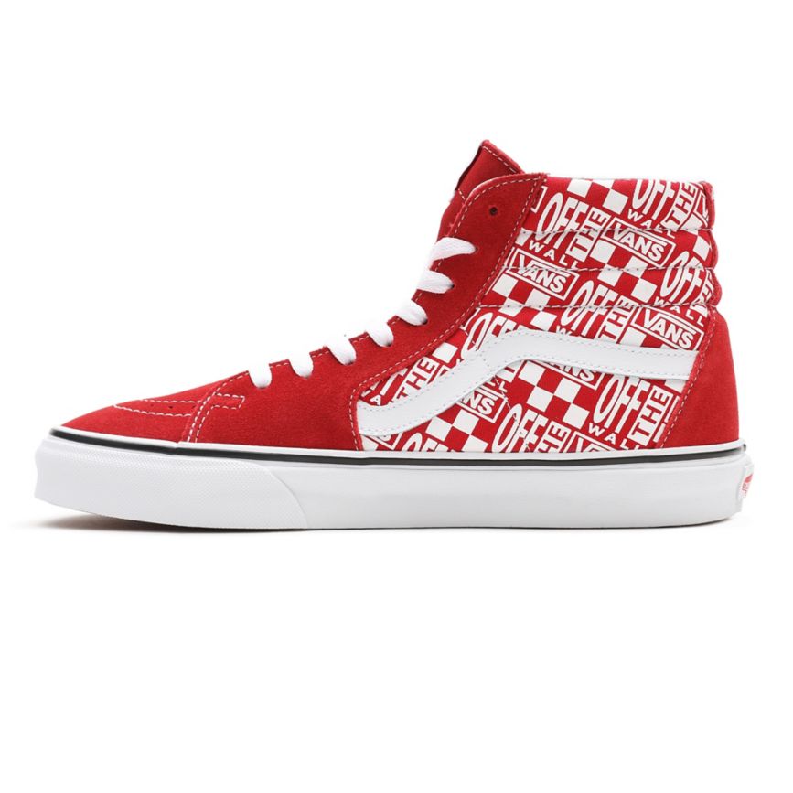 Vans Off The Wall SK8-Hi Topanky Červené | VN215R7OH89