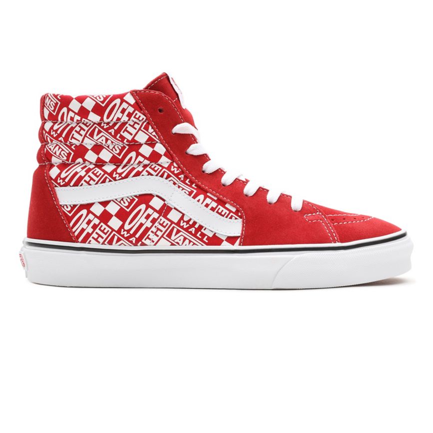 Vans Off The Wall SK8-Hi Topanky Červené | VN335U1GT02
