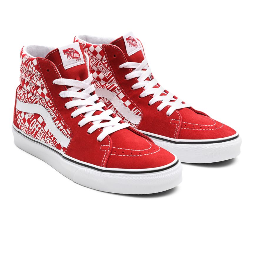 Vans Off The Wall SK8-Hi Topanky Červené | VN335U1GT02
