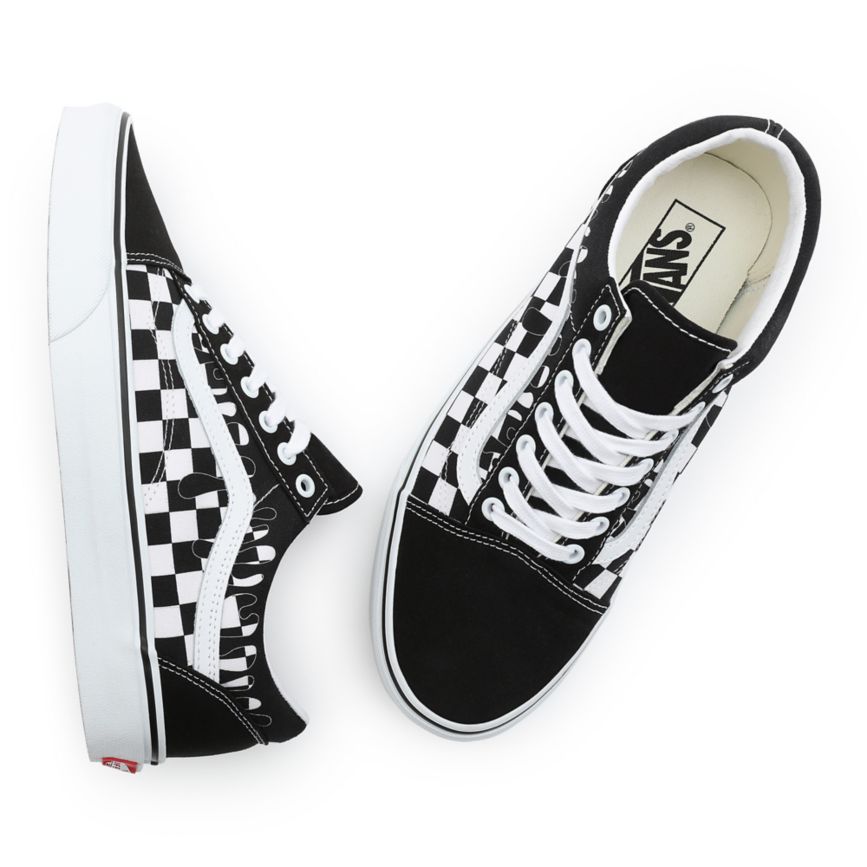 Vans Paint Drip Checkerboard Old Skool Topanky Čierne | VN128M7MH14
