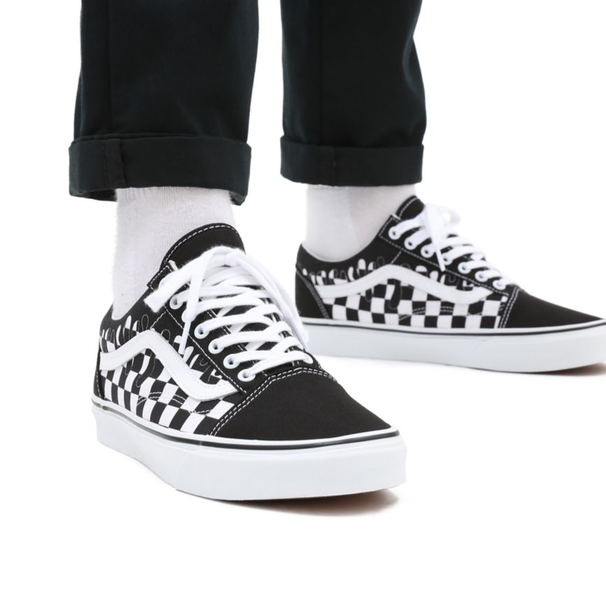 Vans Paint Drip Checkerboard Old Skool Topanky Čierne | VN128M7MH14