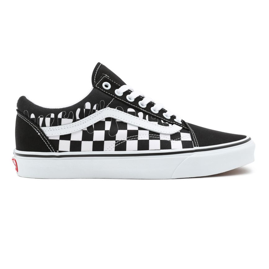 Vans Paint Drip Checkerboard Old Skool Topanky Čierne | VN128M7MH14