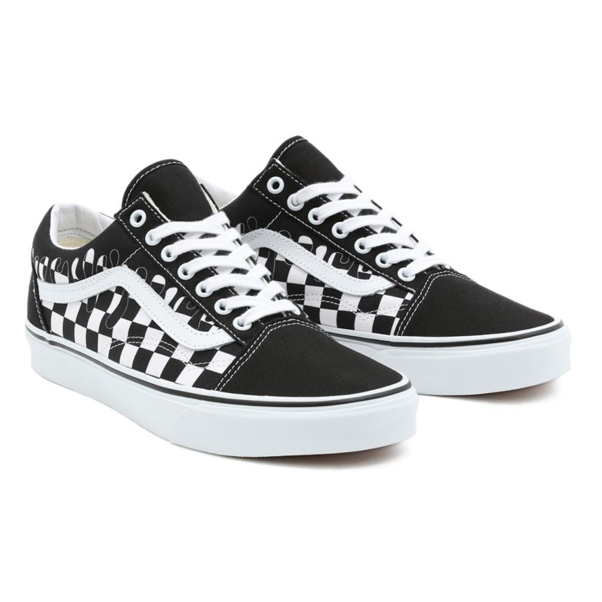 Vans Paint Drip Checkerboard Old Skool Topanky Čierne | VN128M7MH14