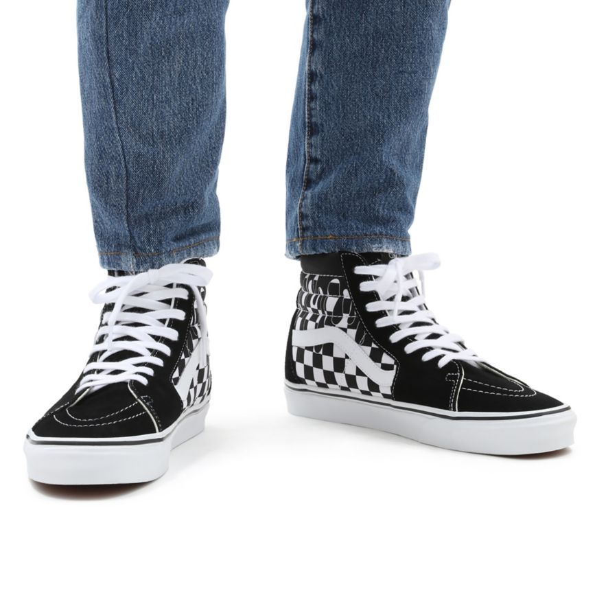 Vans Paint Drip Checkerboard Sk8-Hi Topanky Čierne | VN013W9GG55