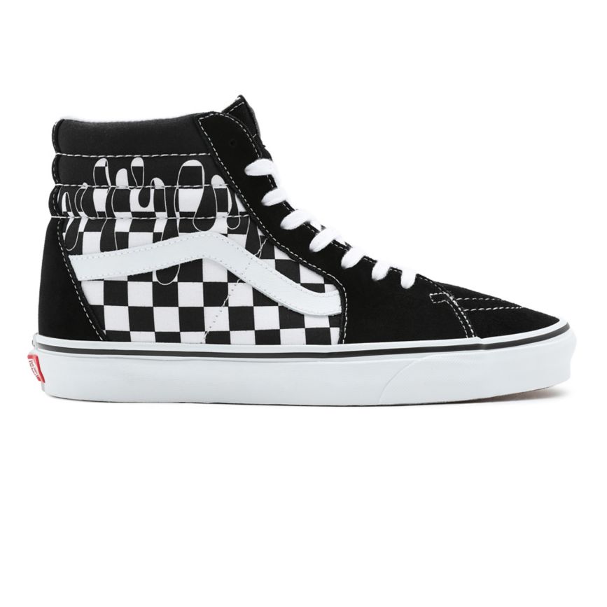Vans Paint Drip Checkerboard Sk8-Hi Topanky Čierne | VN475V4UN49