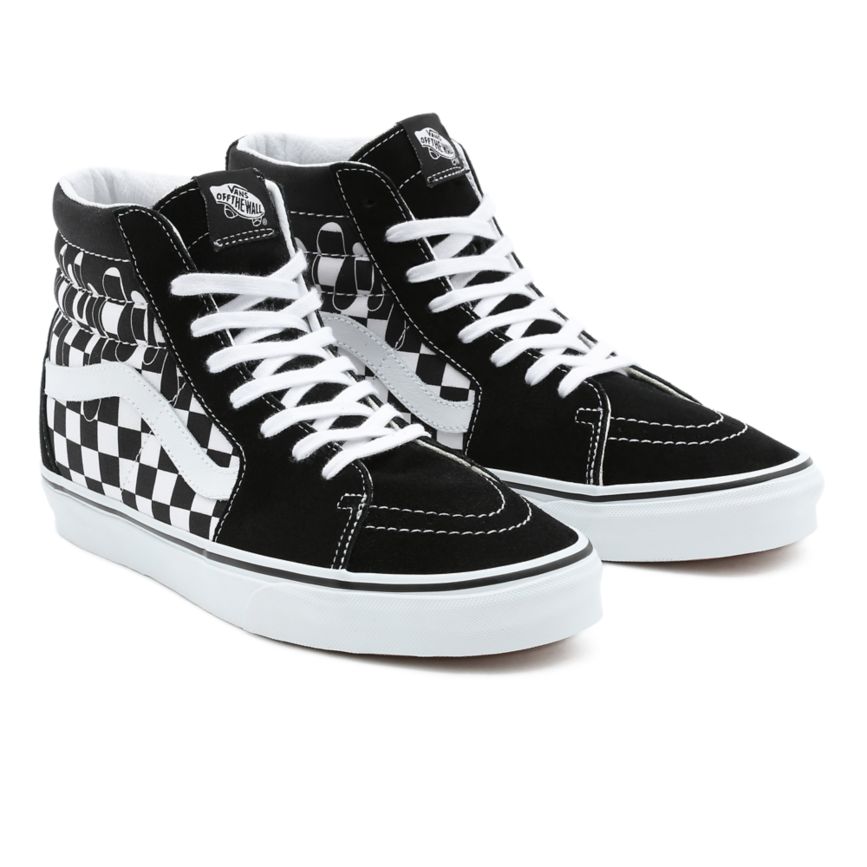 Vans Paint Drip Checkerboard Sk8-Hi Topanky Čierne | VN475V4UN49