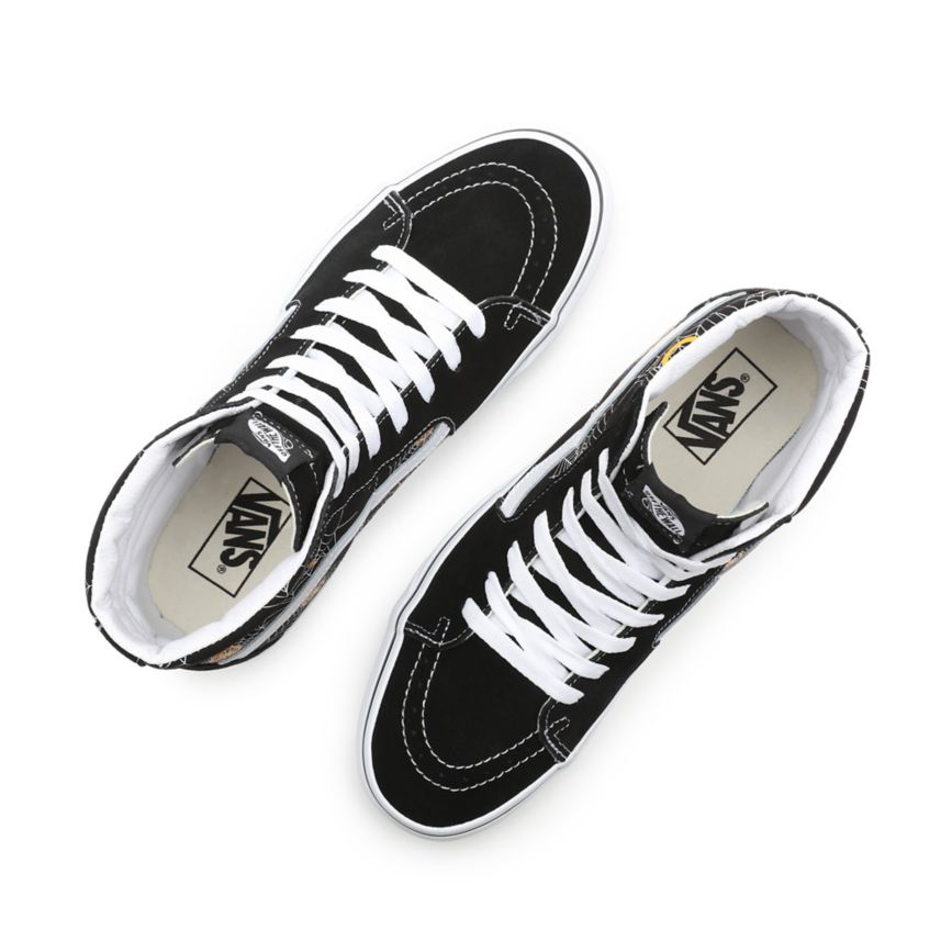 Vans Printed SK8-Hi Topanky Čierne | VN359Q8RN17