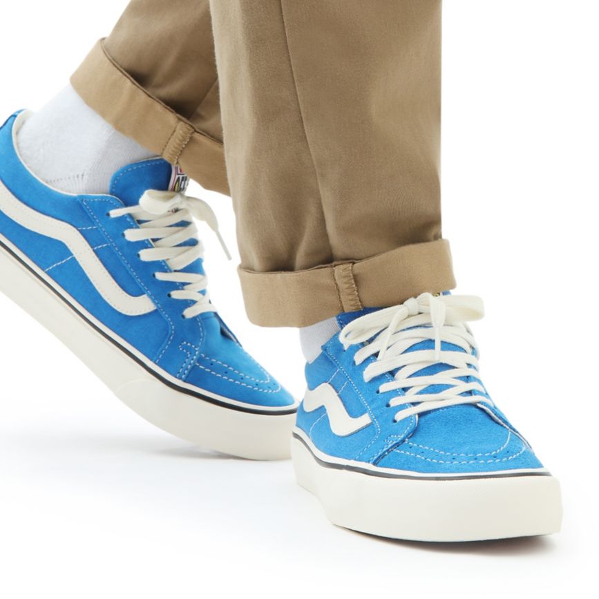 Vans Salt Wash Sk8-Low Reissue SF Topanky Modre | VN254J8ER79
