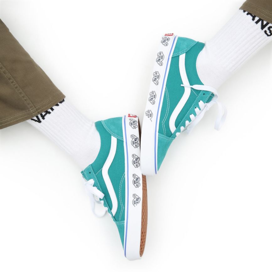 Vans Sidewall Print Old Skool Topanky Tyrkysové | VN539V0VR64
