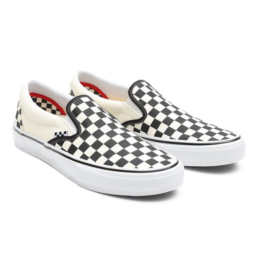 Vans Skate Checkerboard Slip-On Topanky Biele | VN368M5HZ78