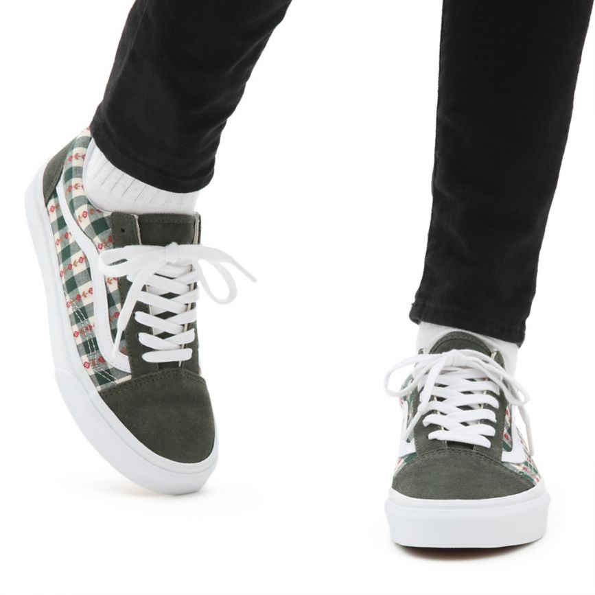Vans Spring Daze Old Skool Topanky Tmavo Zelene | VN738Q9FV61