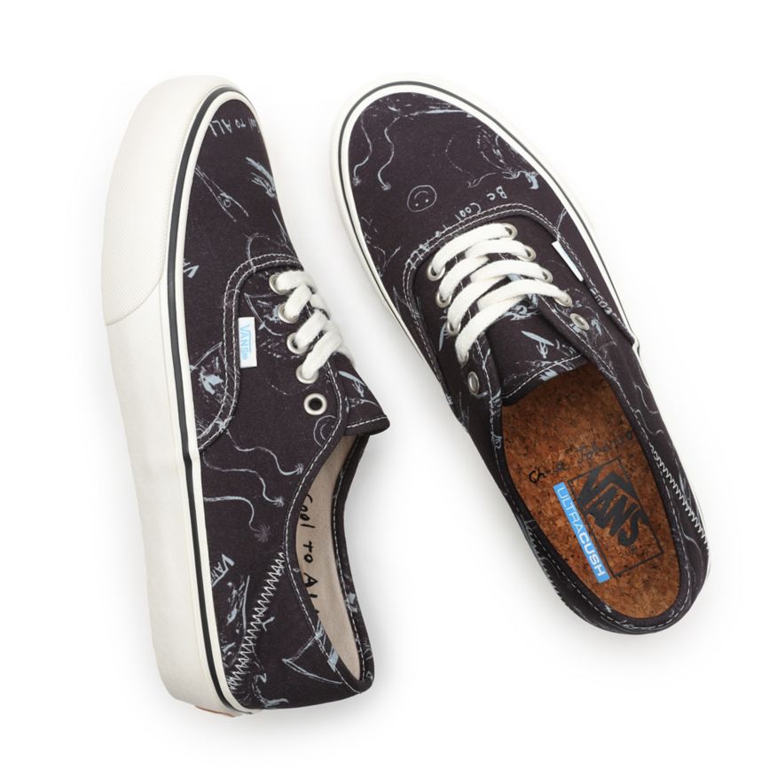 Vans X Chris Johanson Authentic SF Topanky Čierne | VN911M7QH81