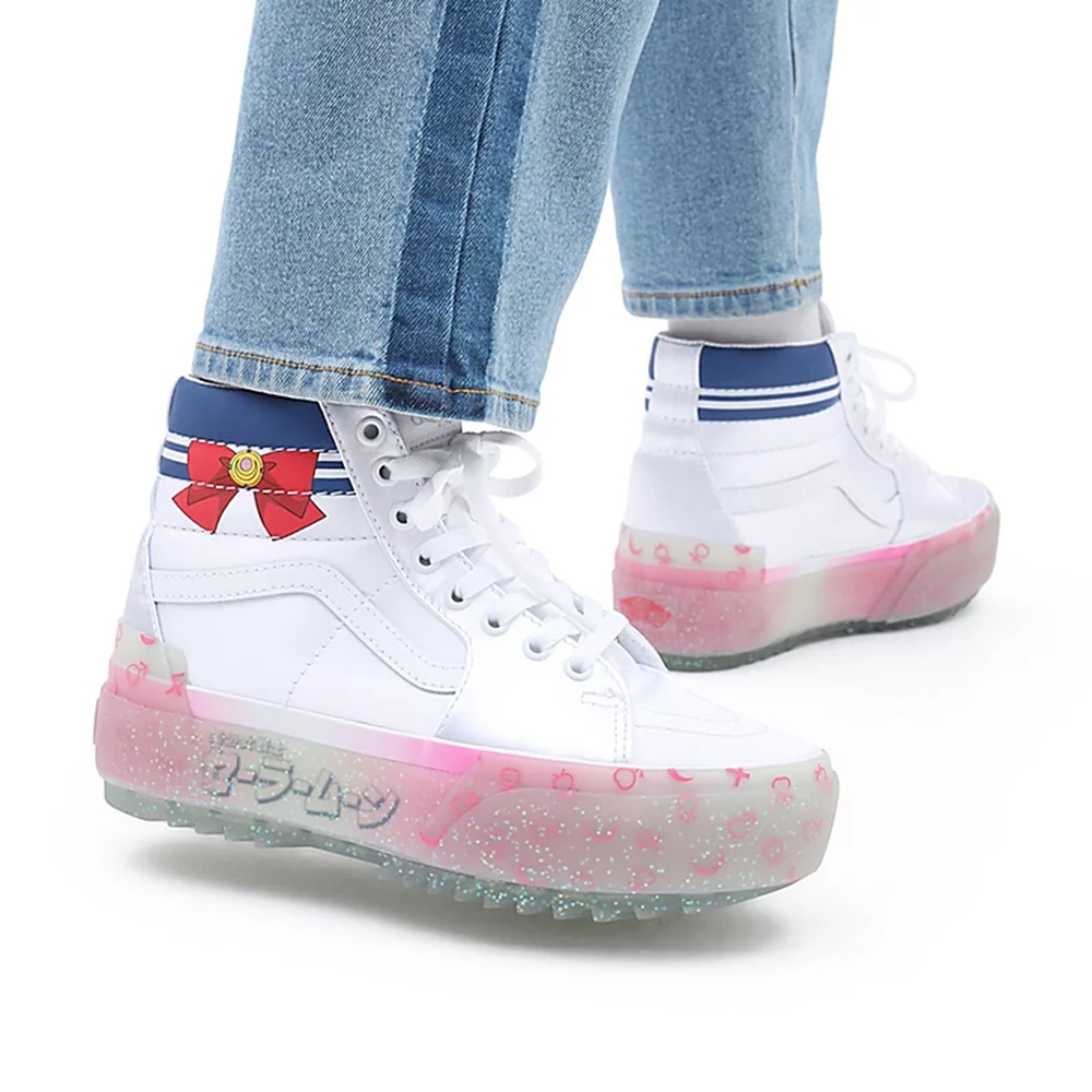 Vans X Pretty Guardian Sailor Moon Sk8-hi Stacked Topanky Biele | VN304O2JO95