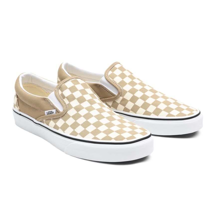 Vans Checkerboard Klasické Slip-On Topanky Béžové | VN389D8MS31