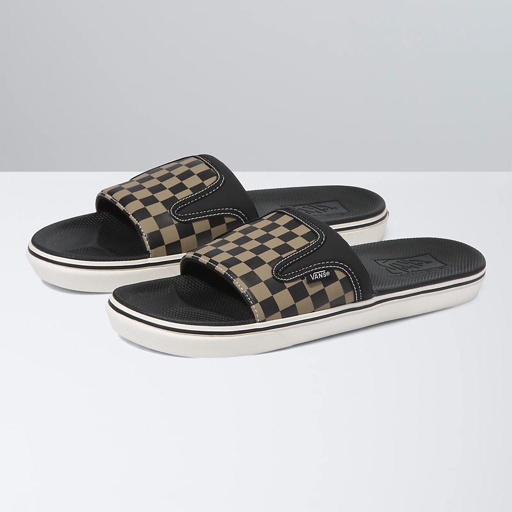 Vans Checkerboard Ultracush Slapky-On Čierne | VN985D2ZZ55