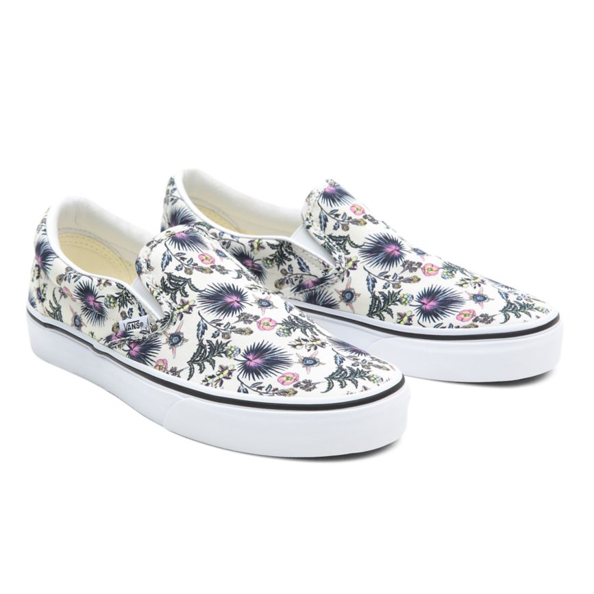 Vans Paradise Floral Klasické Slip-On Topanky Biele | VN064W5OQ04
