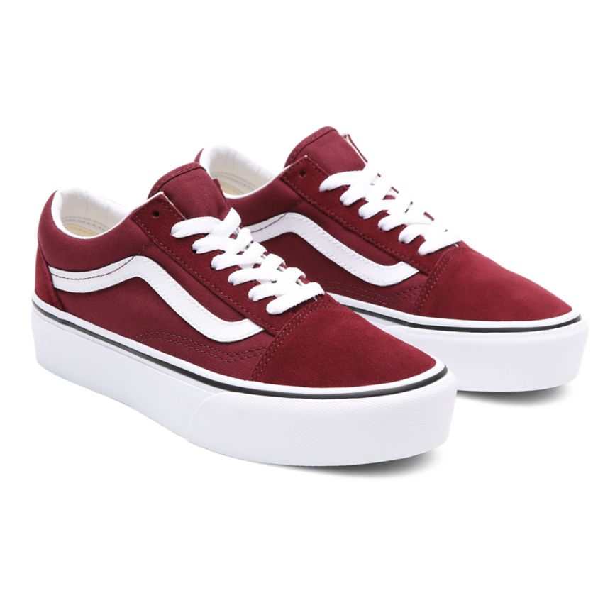 Vans Platforme Old Skool Topanky Bordove | VN590E0AV76