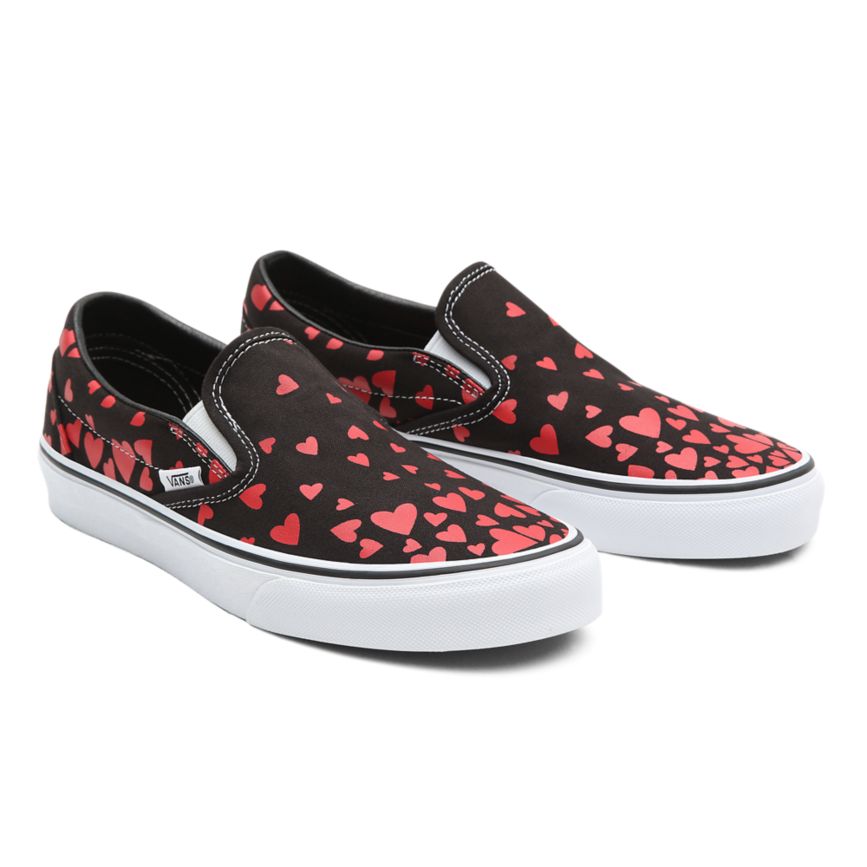 Vans Valentines Hearts Klasické Slip-On Topanky Čierne | VN194I5QF42